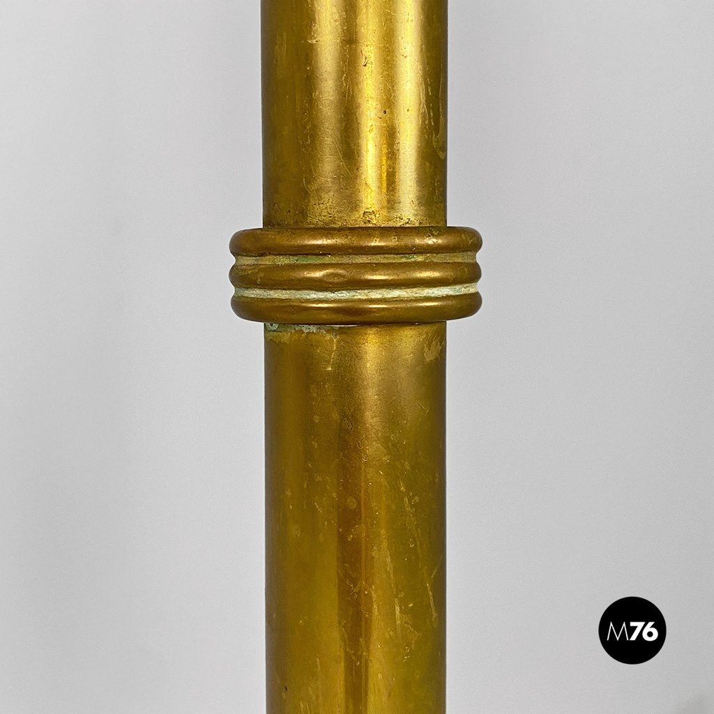 Lampada da terra art deco in ottone, 1940 ca.