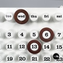 Anelli marroni per calendario di Ring a Date, 2020 ca.