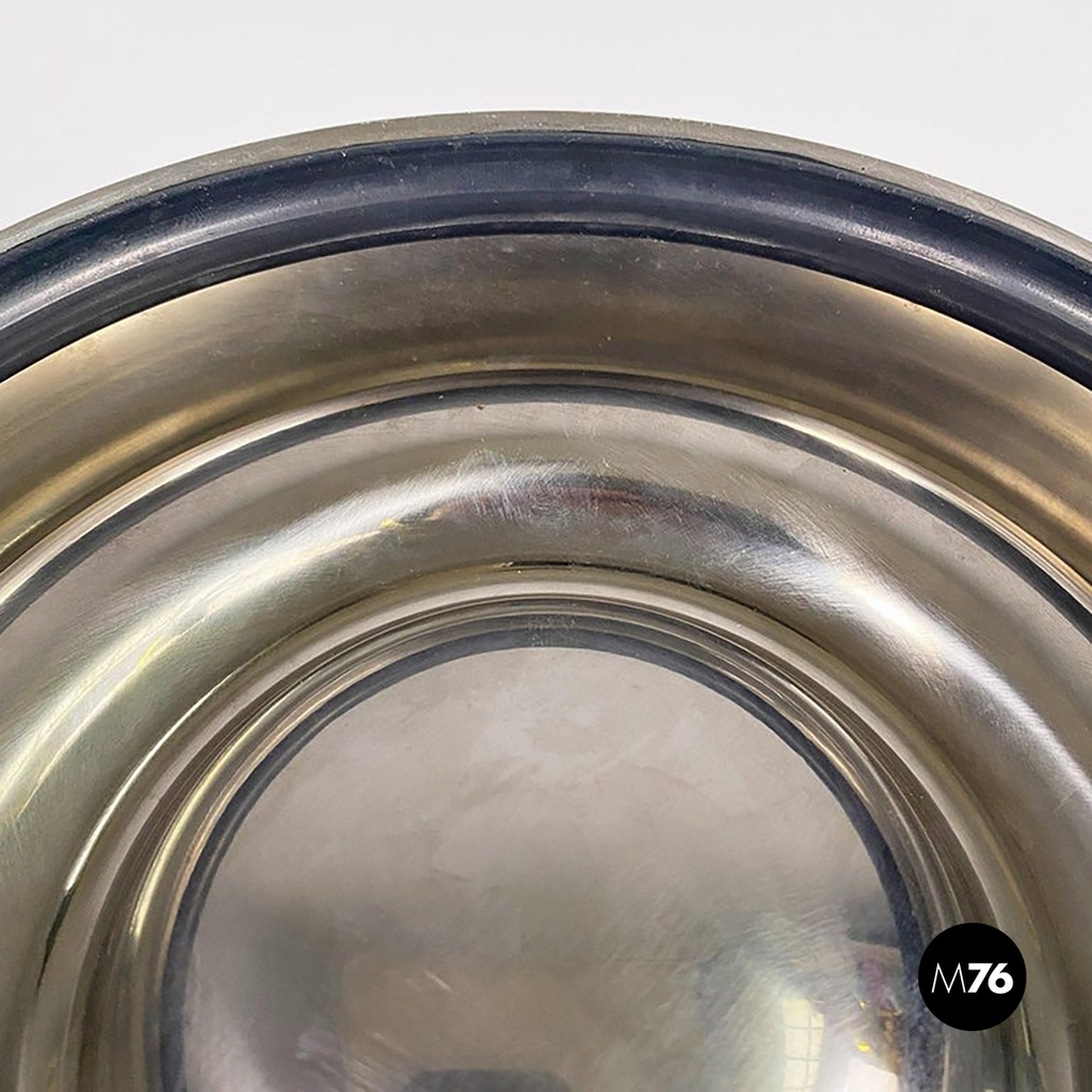 Italian modern chromed steel Guadalupa ashtray by Enzo Mari for Danese, 1972