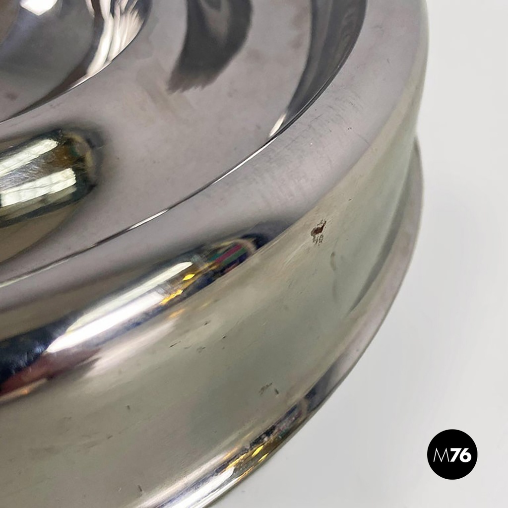 Italian modern chromed steel Guadalupa ashtray by Enzo Mari for Danese, 1972