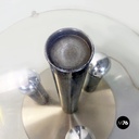 Italian Modern Aluminum and Trasparent Plastic Sphere Table or Floor Lamp, 1970s