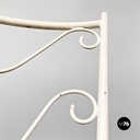 Sedie da giardino in metallo bianco e tessuto magenta, 1960 ca.