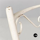 Sedie da giardino in metallo bianco e tessuto magenta, 1960 ca.