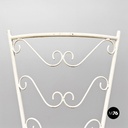 Sedie da giardino in metallo bianco e tessuto magenta, 1960 ca.