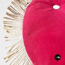 Sedie da giardino in metallo bianco e tessuto magenta, 1960 ca.