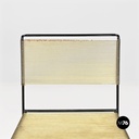 Italian modern black metal and transparent plastic Spaghetti style chair, 1980s