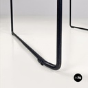 Italian modern black metal and transparent plastic Spaghetti style chair, 1980s