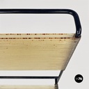 Italian modern black metal and transparent plastic Spaghetti style chair, 1980s