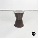 Asian Modern Ethnic Table and Stools in Brown Metal with Drawing, 1990s