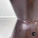 Asian Modern Ethnic Table and Stools in Brown Metal with Drawing, 1990s