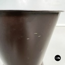 Asian Modern Ethnic Table and Stools in Brown Metal with Drawing, 1990s