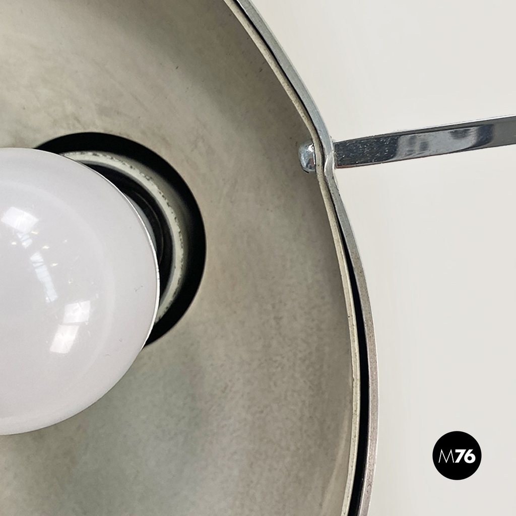 Italian Mid-Century Modern Table Lamp with Glossy Opal Glass by Mazzega, 1970s