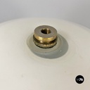 Italian Mid-Century Modern Table Lamp with Glossy Opal Glass by Mazzega, 1970s