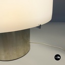 Italian Mid-Century Modern Table Lamp with Glossy Opal Glass by Mazzega, 1970s