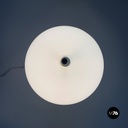 Italian Mid-Century Modern Table Lamp with Glossy Opal Glass by Mazzega, 1970s