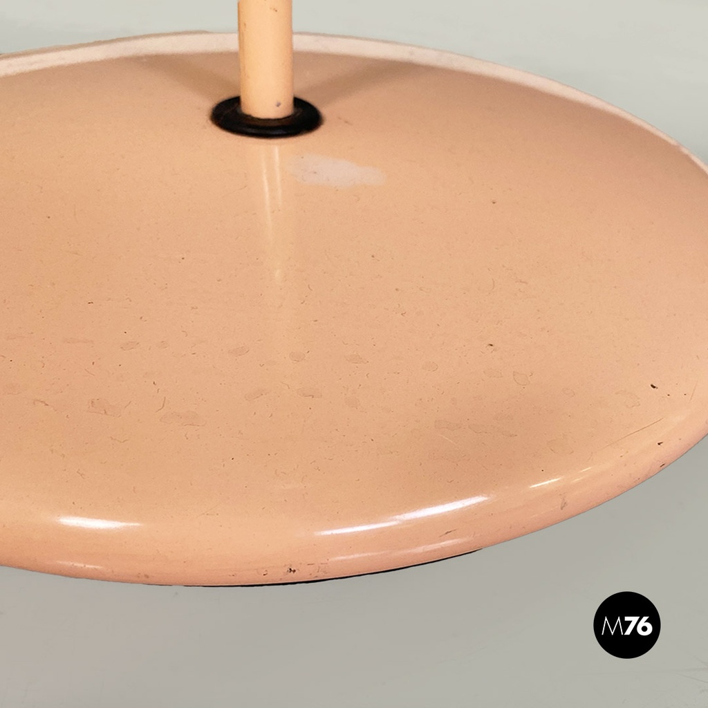 Lampada da terra in metallo rosa, 1980 ca.