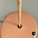 Lampada da terra in metallo rosa, 1980 ca.