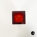 Italian Mid-Century Red Murano Glass Vase with Internal Purple Shades, 1970s