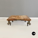 Italian Vintage Cast Iron and Wood Italian State Railways Storage Trolley, 1930s