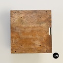 Italian Vintage Cast Iron and Wood Italian State Railways Storage Trolley, 1930s