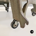 Italian Vintage Cast Iron and Wood Italian State Railways Storage Trolley, 1930s