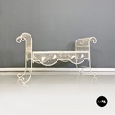 Italian Mid-Century Modern Classic White Iron Outdoor Bench, 1960s