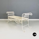 Italian Mid-Century Modern Classic White Iron Outdoor Bench, 1960s