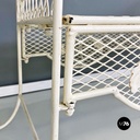 Italian Mid-Century Modern Classic White Iron Outdoor Bench, 1960s