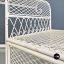 Italian Mid-Century Modern Classic White Iron Outdoor Bench, 1960s