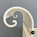 Italian Mid-Century Modern Classic White Iron Outdoor Bench, 1960s