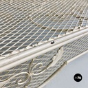 Italian Mid-Century Modern Classic White Iron Outdoor Bench, 1960s