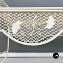 Italian Mid-Century Modern Classic White Iron Outdoor Bench, 1960s