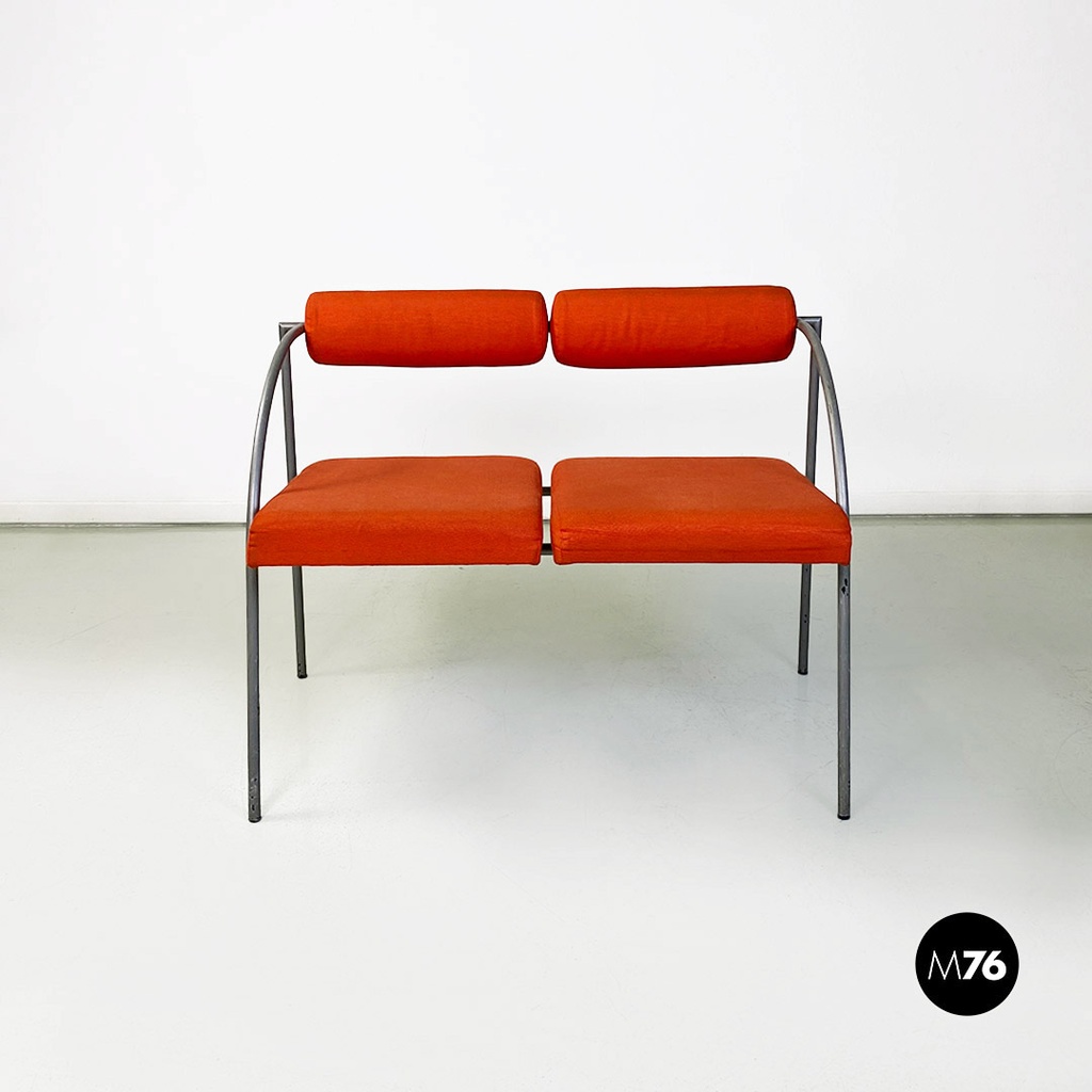 Italian modern Vienna metal bench or sofa by Rodney Kinsman for Bieffeplast 1980