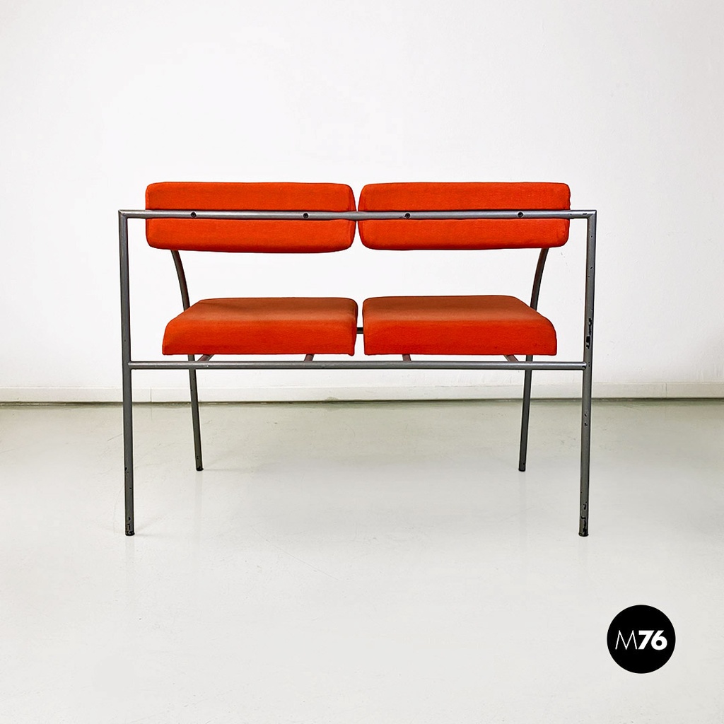 Italian modern Vienna metal bench or sofa by Rodney Kinsman for Bieffeplast 1980