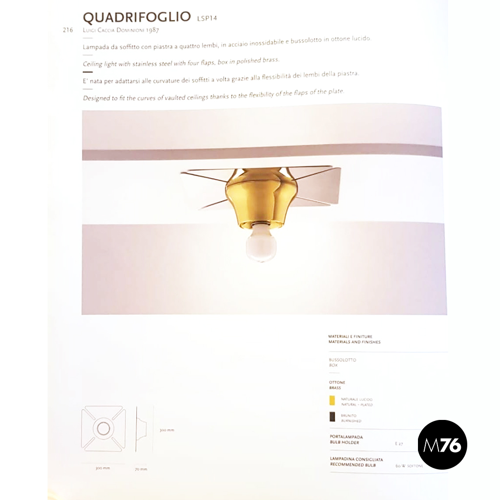 Applique LSP14 Quadrifoglio di Luigi Caccia Dominioni, 1987