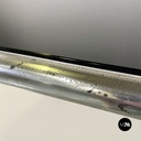 Italian modern tubolar steel and smoked glass dining table or desk, 1970s