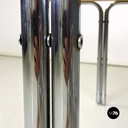 Italian modern tubolar steel and smoked glass dining table or desk, 1970s