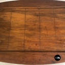 Italian antique Coffe or side table in wood and brass, 1900s