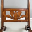 Italian antique Coffe or side table in wood and brass, 1900s