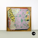 Italian modern large and very colorful abstract painting, 1980s