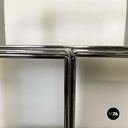 Italian modern Squared modular bookcase or display in smoked plexiglass, 1990s