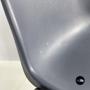 Italian modern Stackable chairs in gray plastic and black metal, 2000s