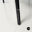 Italian modern Stackable chairs in gray plastic and black metal, 2000s