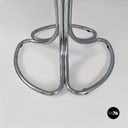 Tavolo in acciaio e marmo, 1970 ca.