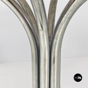 Tavolo in acciaio e marmo, 1970 ca.