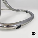 Tavolo in acciaio e marmo, 1970 ca.