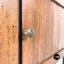 Italian antique Wooden bedside table with brass handle, early 1900s