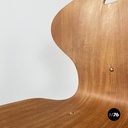 Italian mid-century modern Chair in curved wood and black metal, 1960s