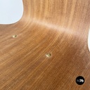 Italian mid-century modern Chair in curved wood and black metal, 1960s