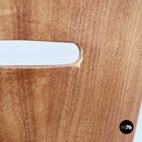 Italian mid-century modern Chair in curved wood and black metal, 1960s